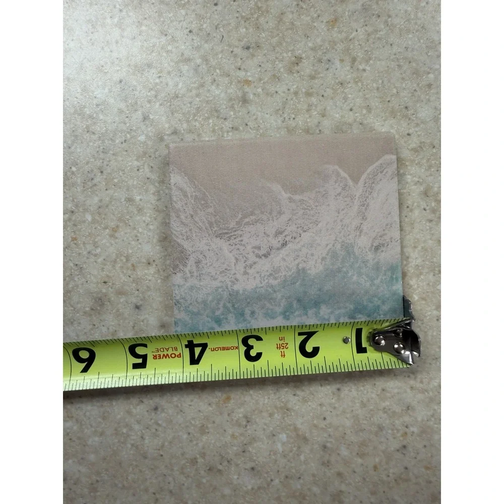 Thirstystone Crashing Tides Stone Coasters Set of 4 Ocean Waves Cork Back 4